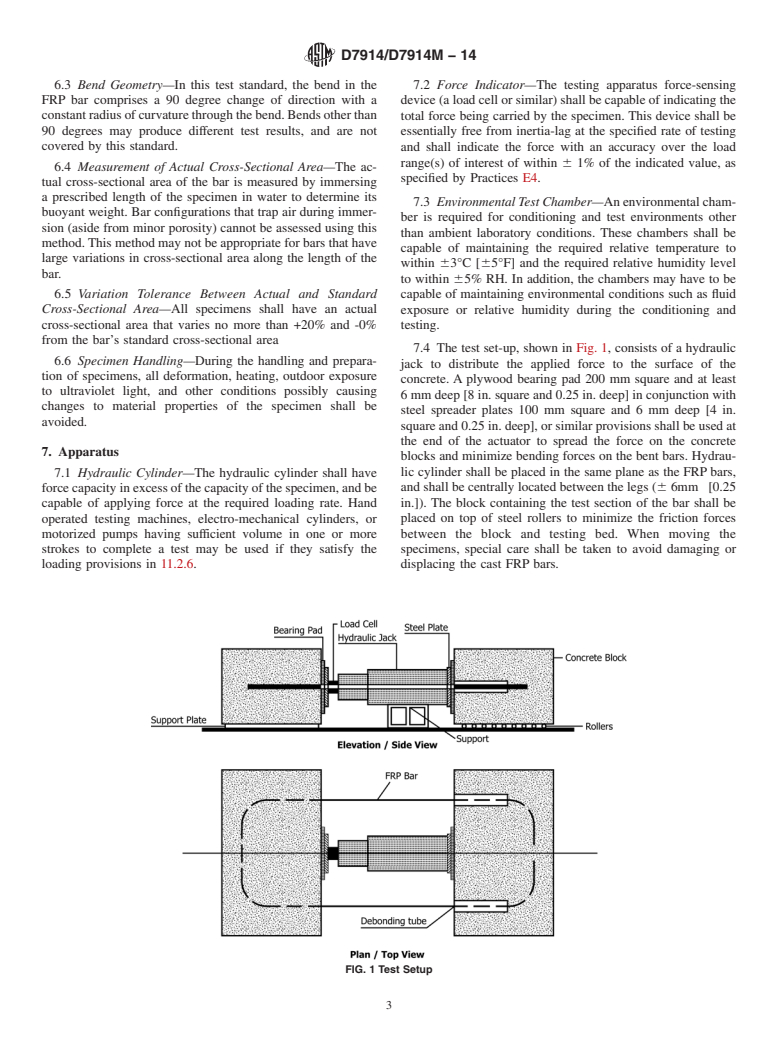 ASTM D7914/D7914M-14 - Standard Test Method for Strength of Fiber Reinforced Polymer (FRP) Bent Bars in Bend  Locations