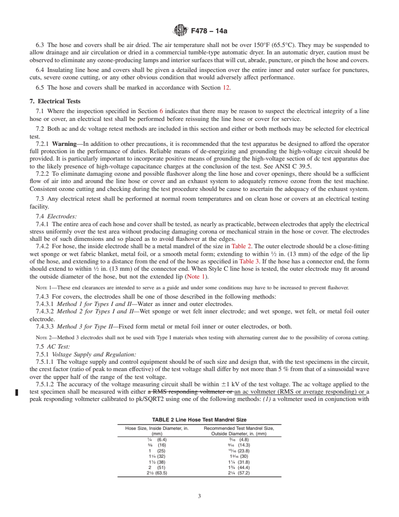 REDLINE ASTM F478-14a - Standard Specification for  In-Service Care of Insulating Line Hose and Covers