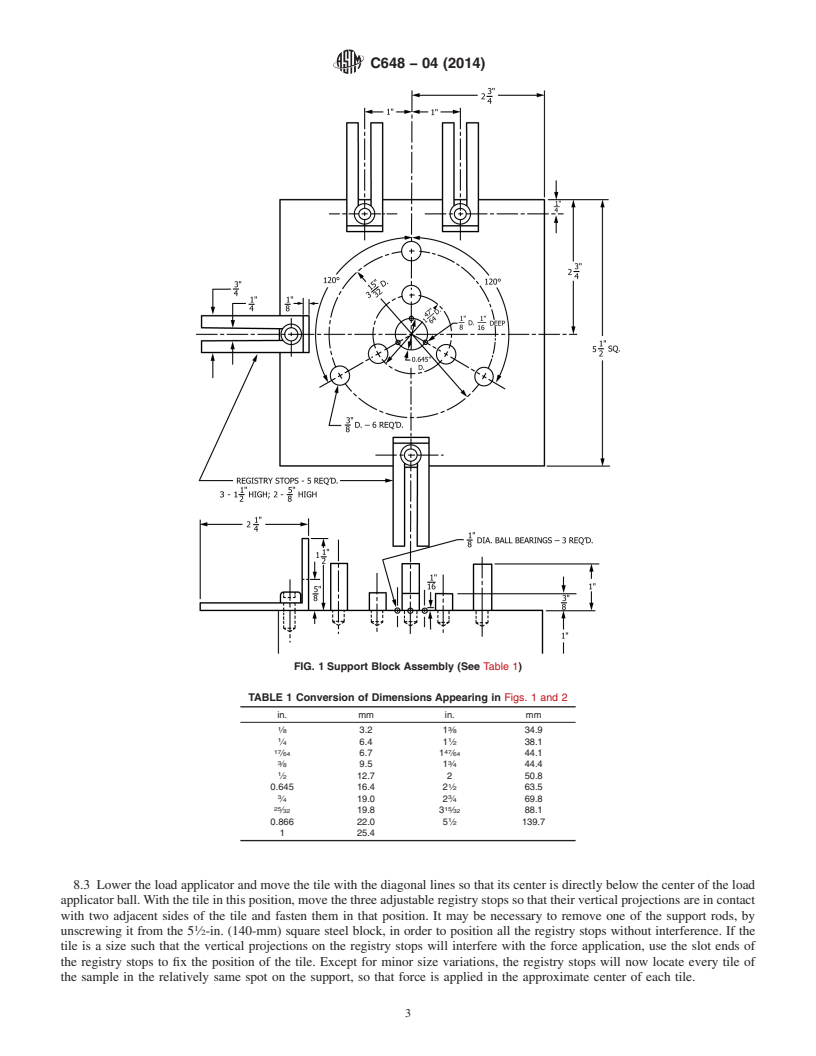 REDLINE ASTM C648-04(2014) - Standard Test Method for  Breaking Strength of Ceramic Tile