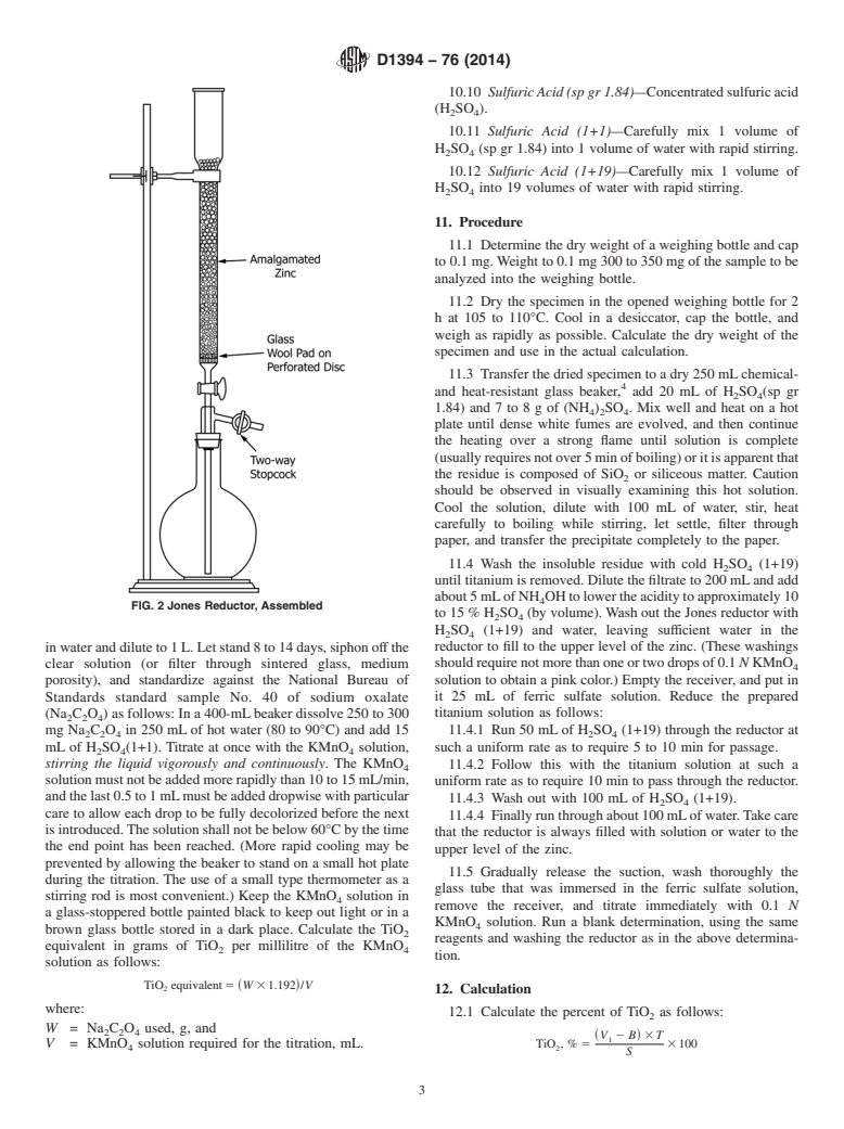 ASTM D1394-76(2014) - Standard Test Methods for Chemical Analysis of White Titanium Pigments