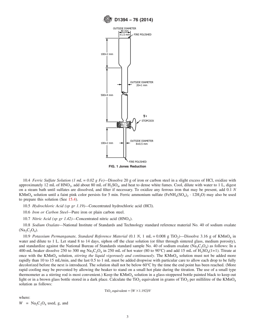 REDLINE ASTM D1394-76(2014) - Standard Test Methods for Chemical Analysis of White Titanium Pigments