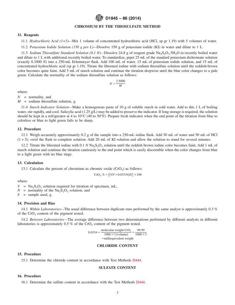 REDLINE ASTM D1845-86(2014) - Standard Test Methods for Chemical Analysis of Strontium Chromate Pigment