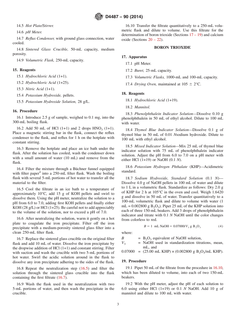 ASTM D4487-90(2014) - Standard Test Methods for Analysis of Calcium Borosilicate