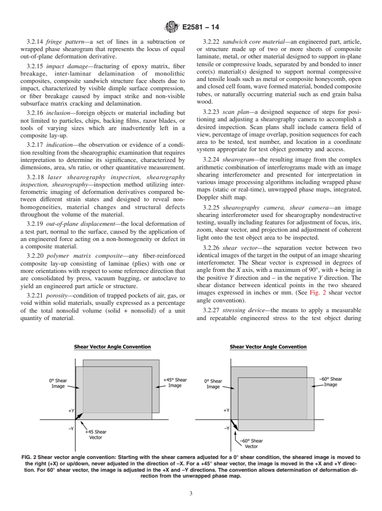 ASTM E2581-14 - Standard Practice for  Shearography of Polymer Matrix Composites and Sandwich Core  Materials in Aerospace Applications