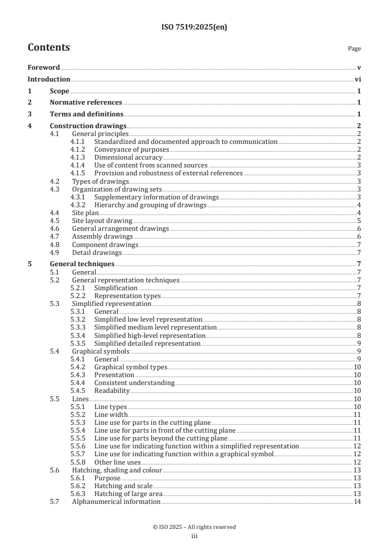 ISO 7519:2025 - Technical product documentation (TPD) — Construction documentation — General principles of presentation for general arrangement and assembly drawings
Released:20. 02. 2025