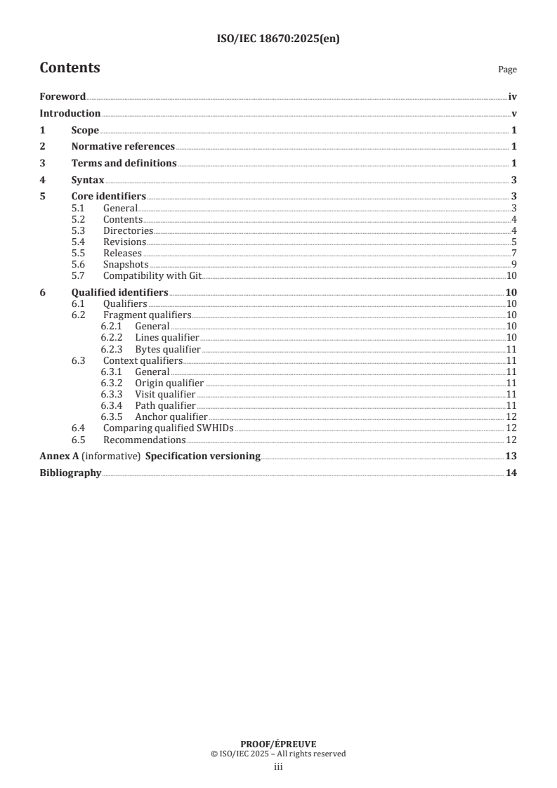 ISO/IEC PRF 18670 - Information technology — SoftWare Hash IDentifier (SWHID) Specification V1.0
Released:27. 02. 2025