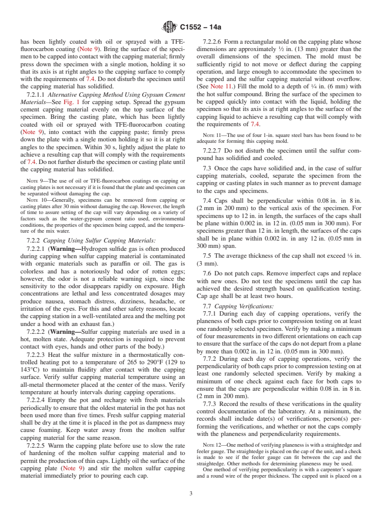 ASTM C1552-14a - Standard Practice for Capping Concrete Masonry Units, Related Units and Masonry Prisms  for Compression Testing