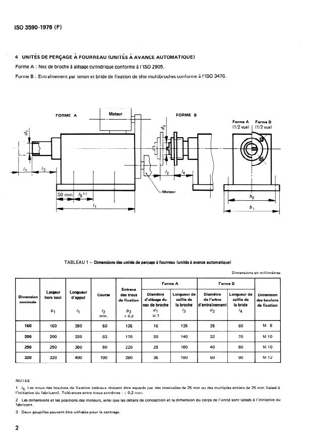 ISO 3590:1976 ISO 3590:1976 - Éléments standard pour la construction des machines-outils -- Unités de broche d'usinage - Page 4 preview