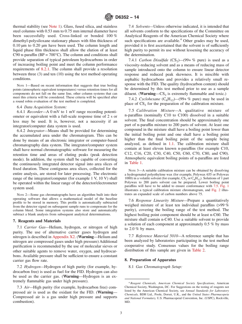 ASTM D6352-14 - Standard Test Method for Boiling Range Distribution of Petroleum Distillates in Boiling   Range from 174&thinsp;&deg;C to 700&thinsp;&deg;C by Gas Chromatography