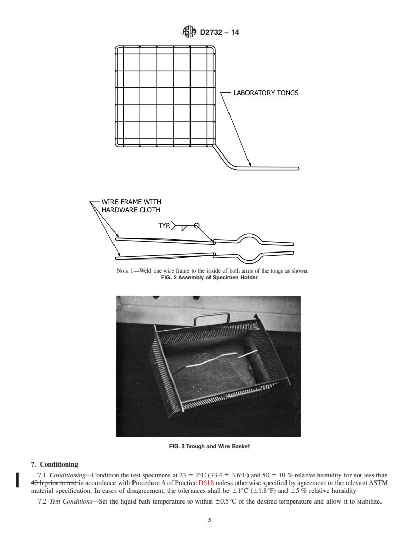 REDLINE ASTM D2732-14 - Standard Test Method for  Unrestrained Linear Thermal Shrinkage of Plastic Film<brk/> and  Sheeting
