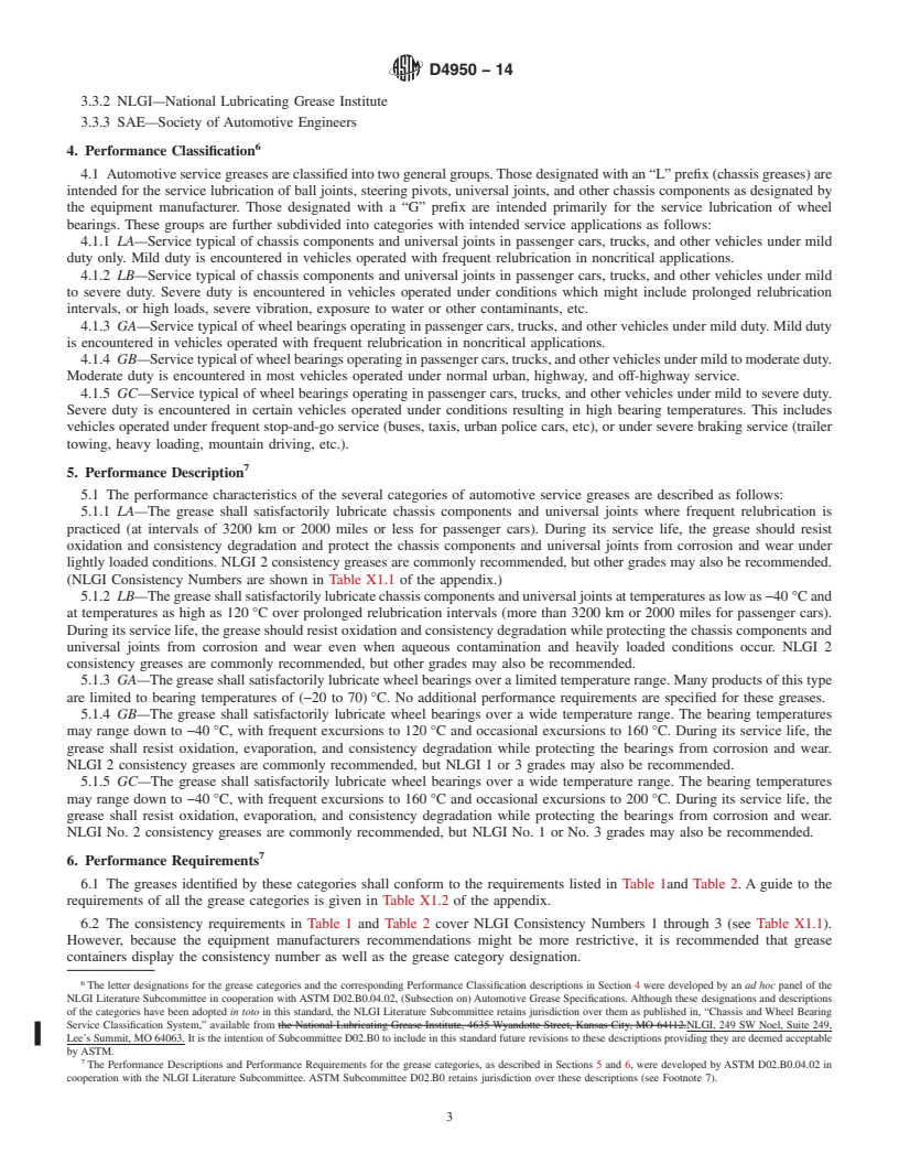 REDLINE ASTM D4950-14 - Standard Classification and Specification for  Automotive Service Greases