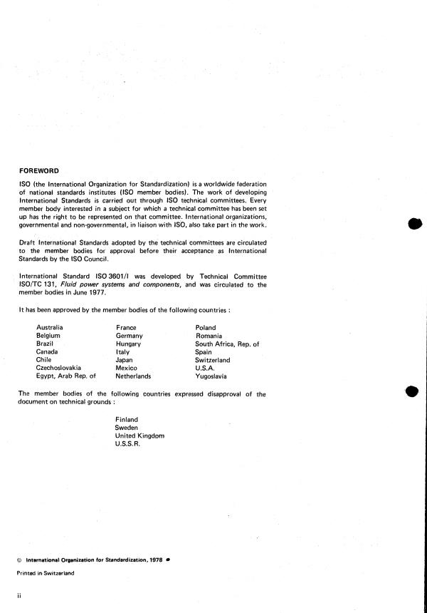 ISO 3601-1:1978 ISO 3601-1:1978 - Fluid systems -- O-rings - Page 2 preview