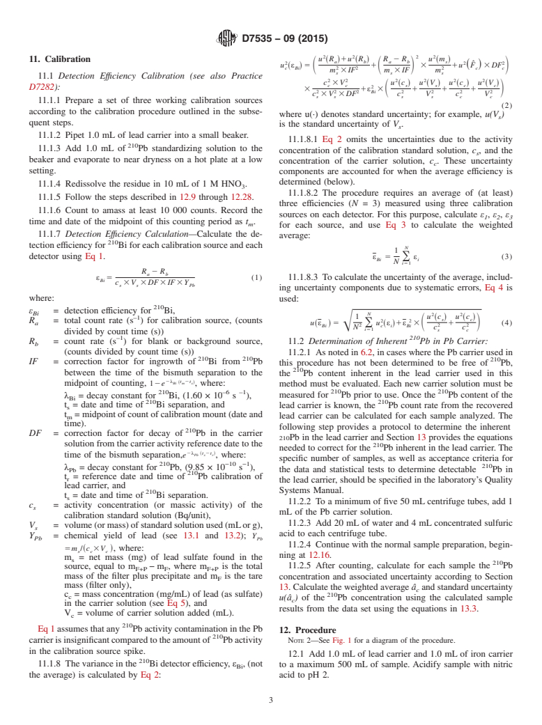 ASTM D7535-09(2015) - Standard Test Method for  Lead-210 in Water (Withdrawn 2024)