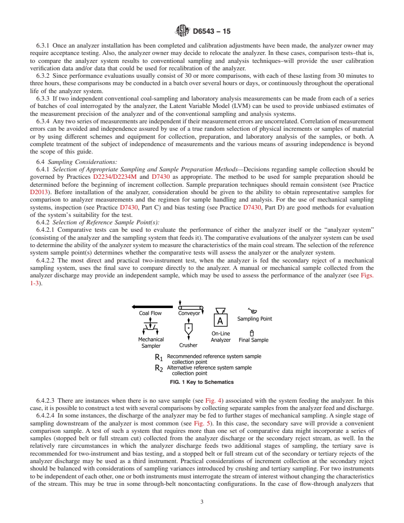 REDLINE ASTM D6543-15 - Standard Guide to  the Evaluation of Measurements Made by Online Coal Analyzers