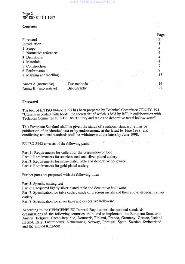 SIST EN ISO 8442-1:1998 SIST EN ISO 8442-1:1998 - Page 4 preview