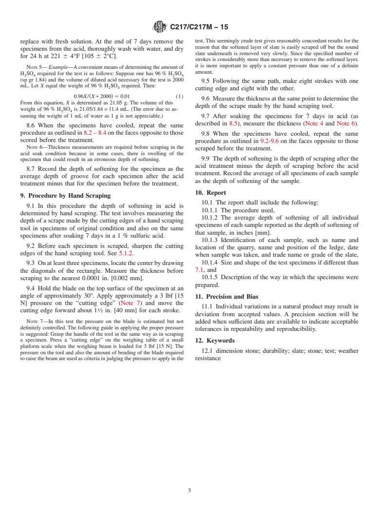 ASTM C217/C217M-15 - Standard Test Method for  Weather Resistance of Slate