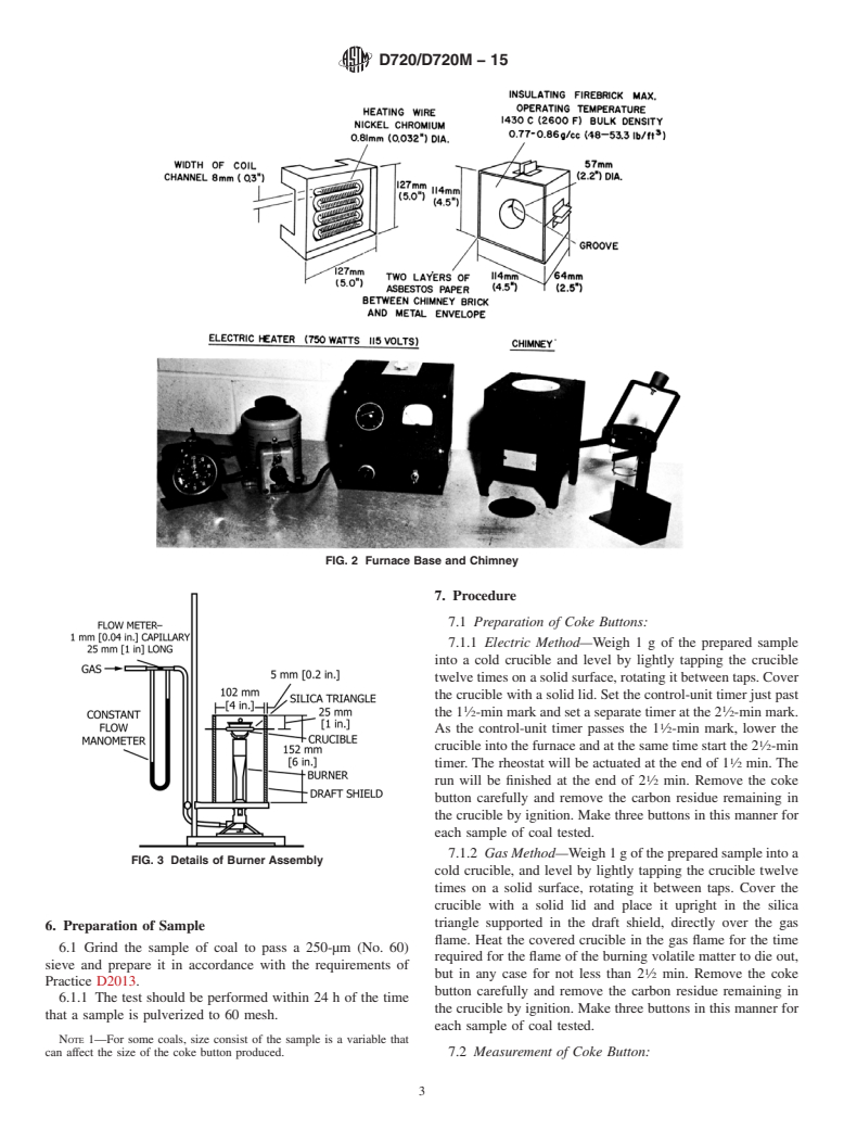 ASTM D720/D720M-15 - Standard Test Method for  Free-Swelling Index of Coal