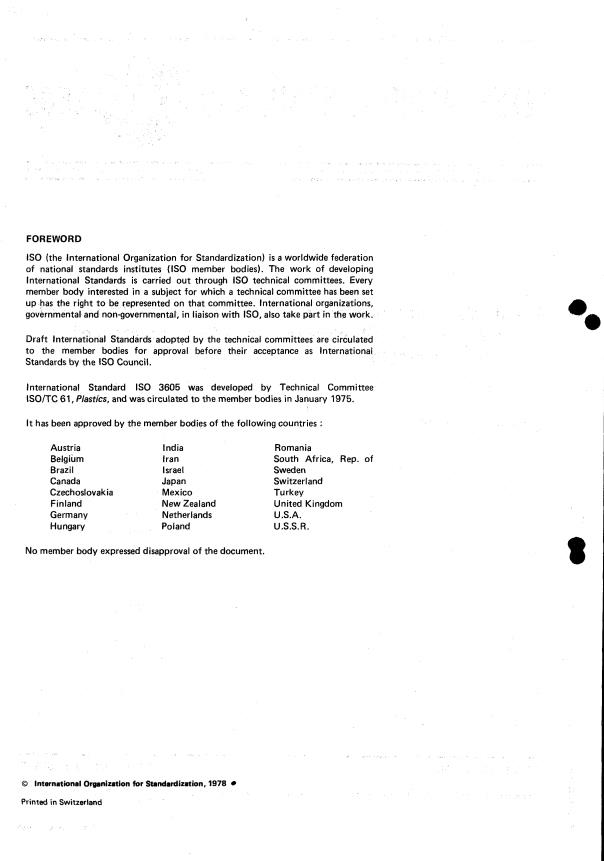 ISO 3605:1978 ISO 3605:1978 - Textile glass reinforced plastics -- Composites in the form of rods made from textile glass rovings -- Determination of compressive strength - Page 2 preview