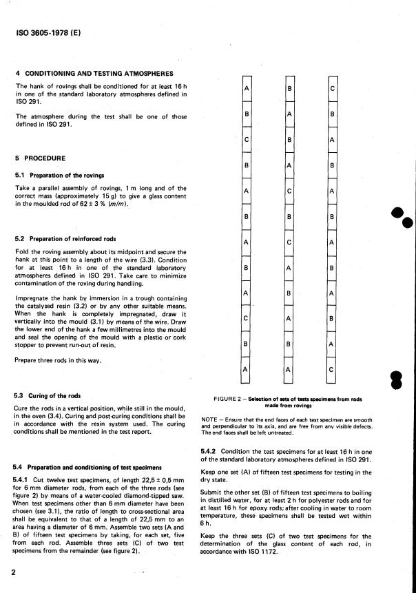 ISO 3605:1978 ISO 3605:1978 - Textile glass reinforced plastics -- Composites in the form of rods made from textile glass rovings -- Determination of compressive strength - Page 4 preview
