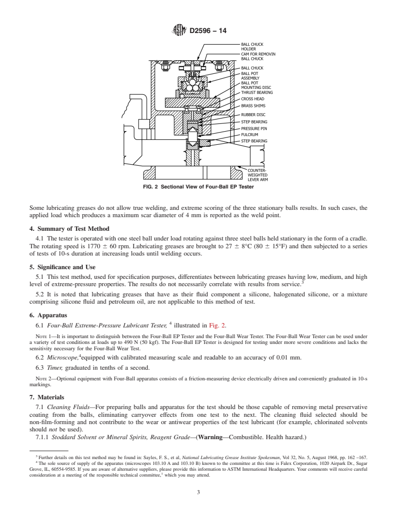 REDLINE ASTM D2596-14 - Standard Test Method for  Measurement of Extreme-Pressure Properties of Lubricating Grease   (Four-Ball Method)