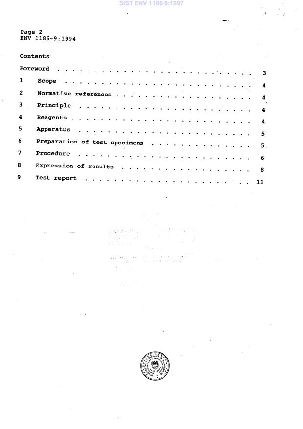 ENV 1186-9:1994 ENV 1186-9:1997 - Page 4 preview