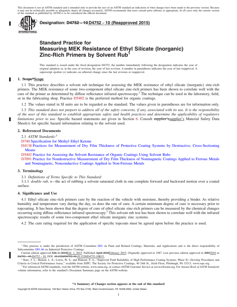 ASTM D4752-10(2015) - Standard Practice For Measuring MEK Resistance Of ...