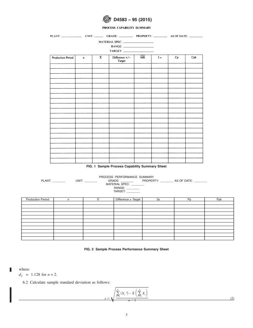 REDLINE ASTM D4583-95(2015) - Standard Practice for  Carbon Black&mdash;Calculation of Process Indexes From an Analysis  of Process Control Data