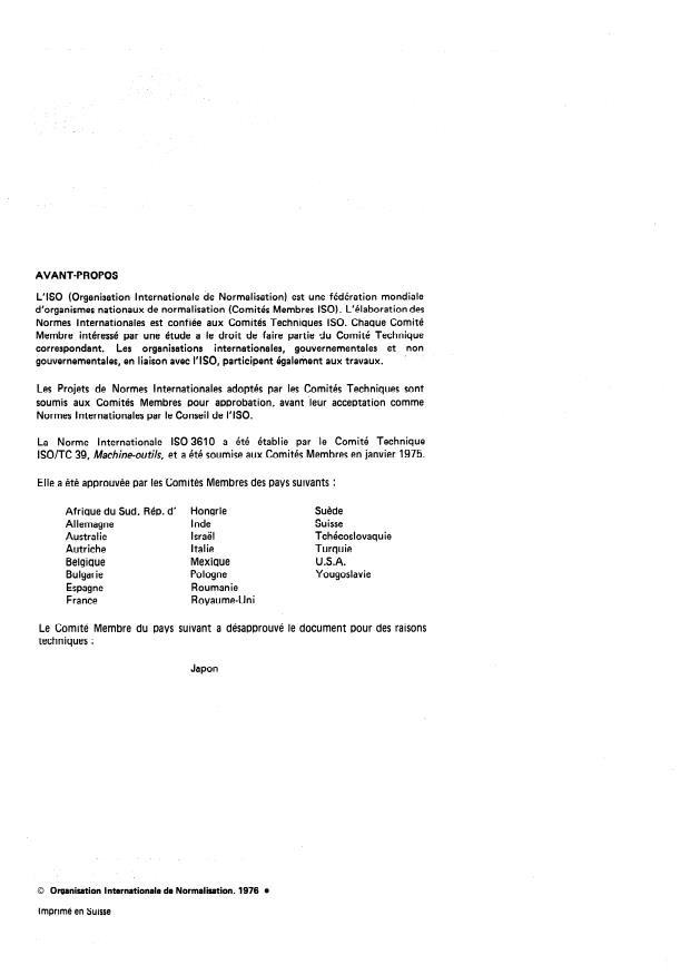 ISO 3610:1976 ISO 3610:1976 - Eléments standard pour la construction des machines-outils -- Consoles - Page 2 preview