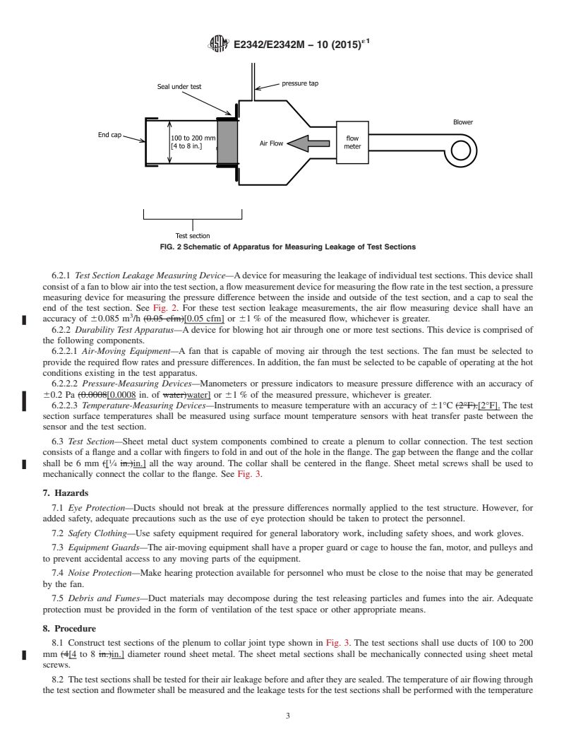 REDLINE ASTM E2342/E2342M-10(2015)e1 - Standard Test Method for Durability Testing of Duct Sealants