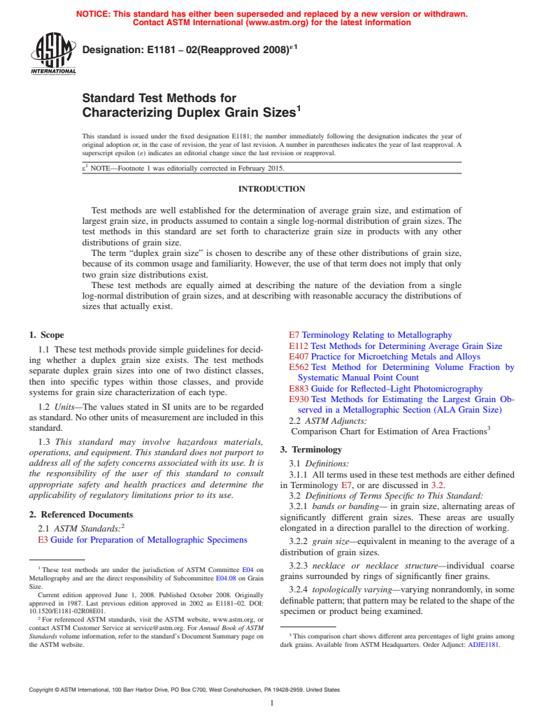 Astm E E Standard Test Methods For Characterizing Duplex Grain Sizes