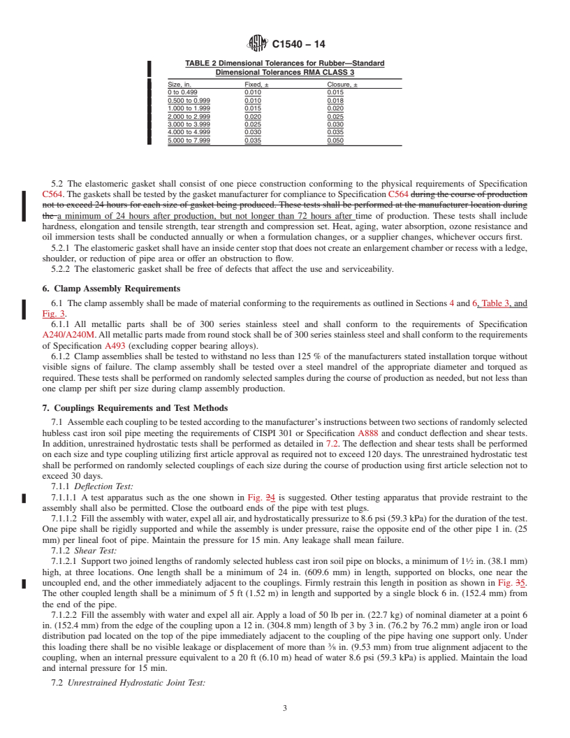 REDLINE ASTM C1540-14 - Standard Specification for  Heavy Duty Shielded Couplings Joining Hubless Cast Iron Soil   Pipe and Fittings