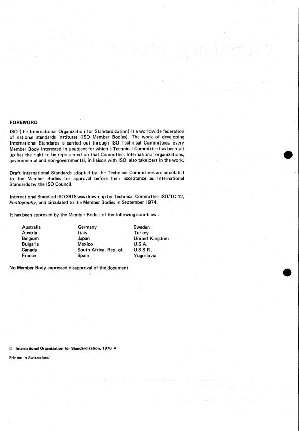 ISO 3618:1976 ISO 3618:1976 - Photographic grade benzotriazole -- Specification - Page 2 preview
