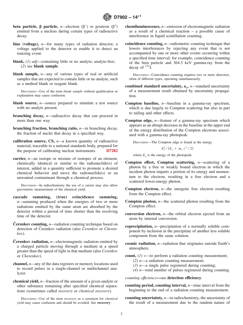 ASTM D7902-14e1 - Standard Terminology for Radiochemical Analyses