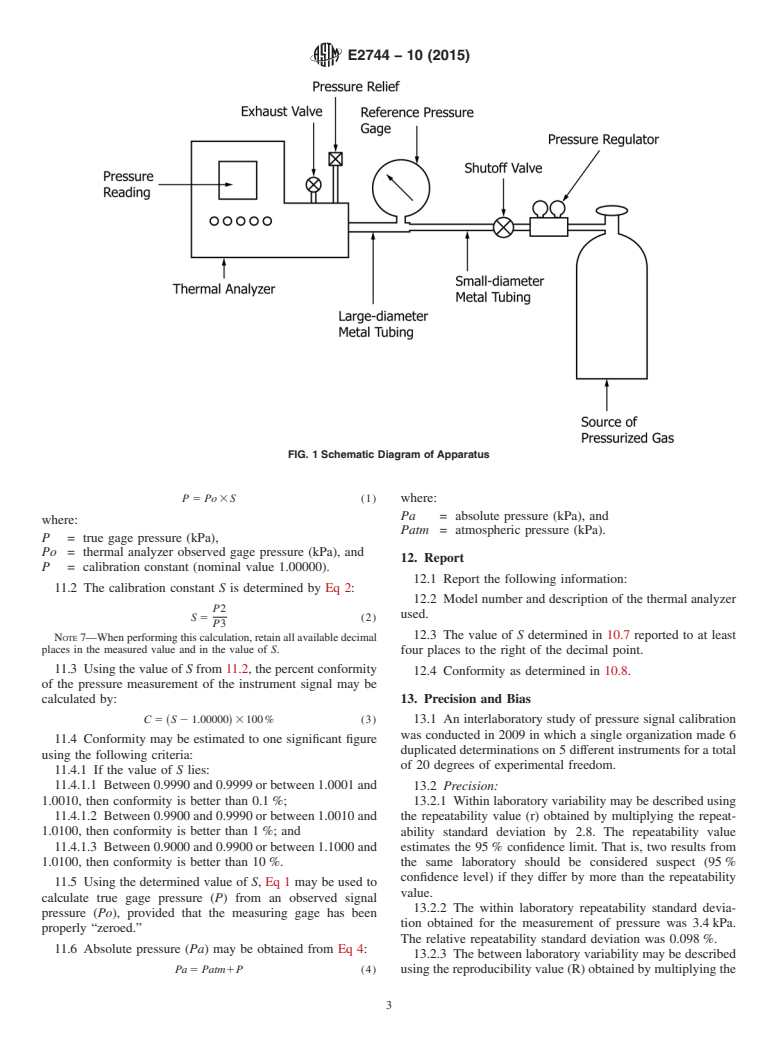 ASTM E2744-10(2015) - Standard Test Method for  Pressure Calibration of Thermal Analyzers