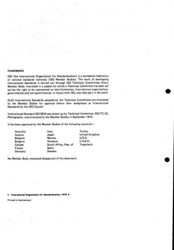 ISO 3624:1976 ISO 3624:1976 - Photographic grade potassium ferricyanide -- Specification - Page 2 preview