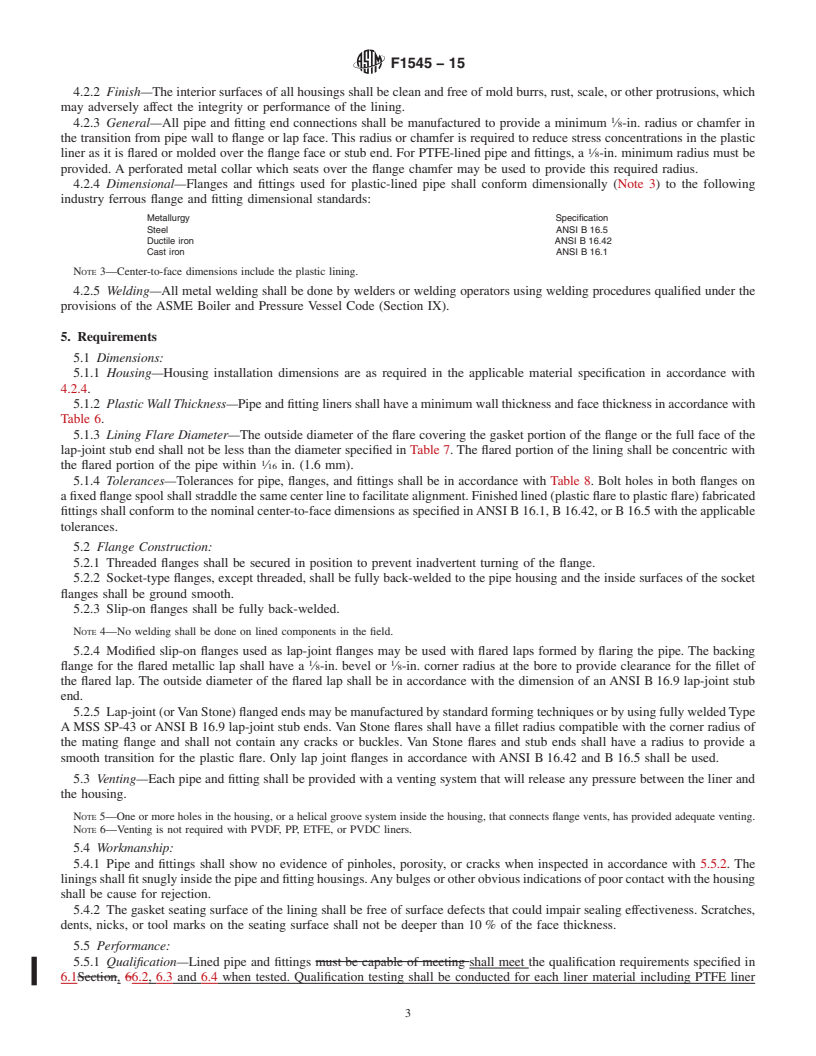 ASTM F1545-15 - Standard Specification for Plastic-Lined Ferrous Metal ...