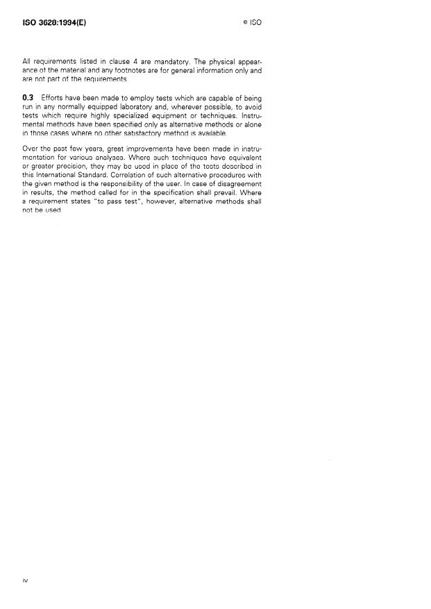 ISO 3628:1994 ISO 3628:1994 - Photography -- Processing chemicals -- Specifications for boric acid, granular - Page 4 preview