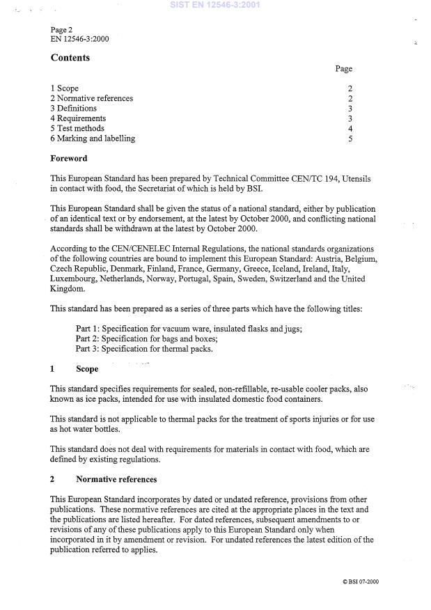 EN 12546-3:2000 EN 12546-3:2001 - Page 4 preview