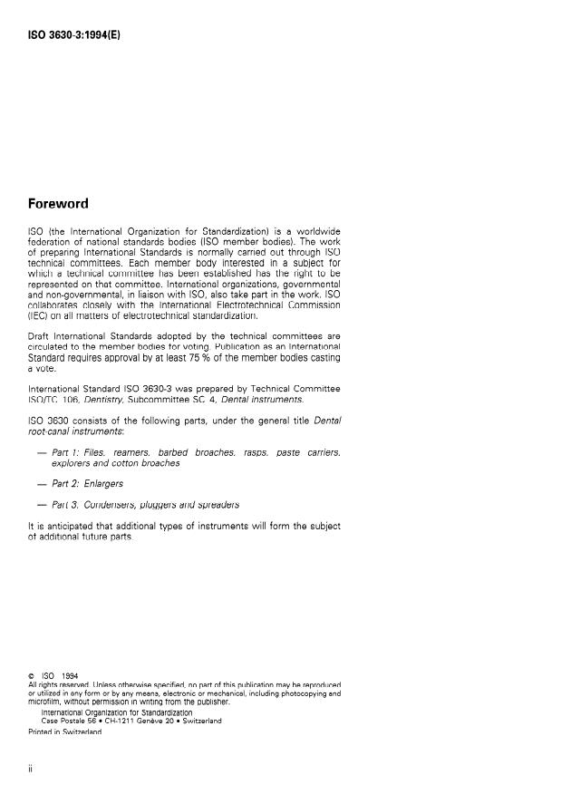 ISO 3630-3:1994 ISO 3630-3:1994 - Dental root-canal instruments - Page 2 preview