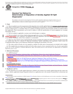 REDLINE ASTM F1738-15 - Standard Test Method for  Determination of Deposition of Aerially Applied Oil Spill Dispersants