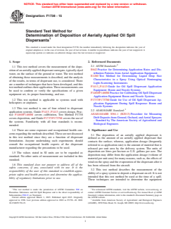 ASTM F1738-15 - Standard Test Method for  Determination of Deposition of Aerially Applied Oil Spill Dispersants