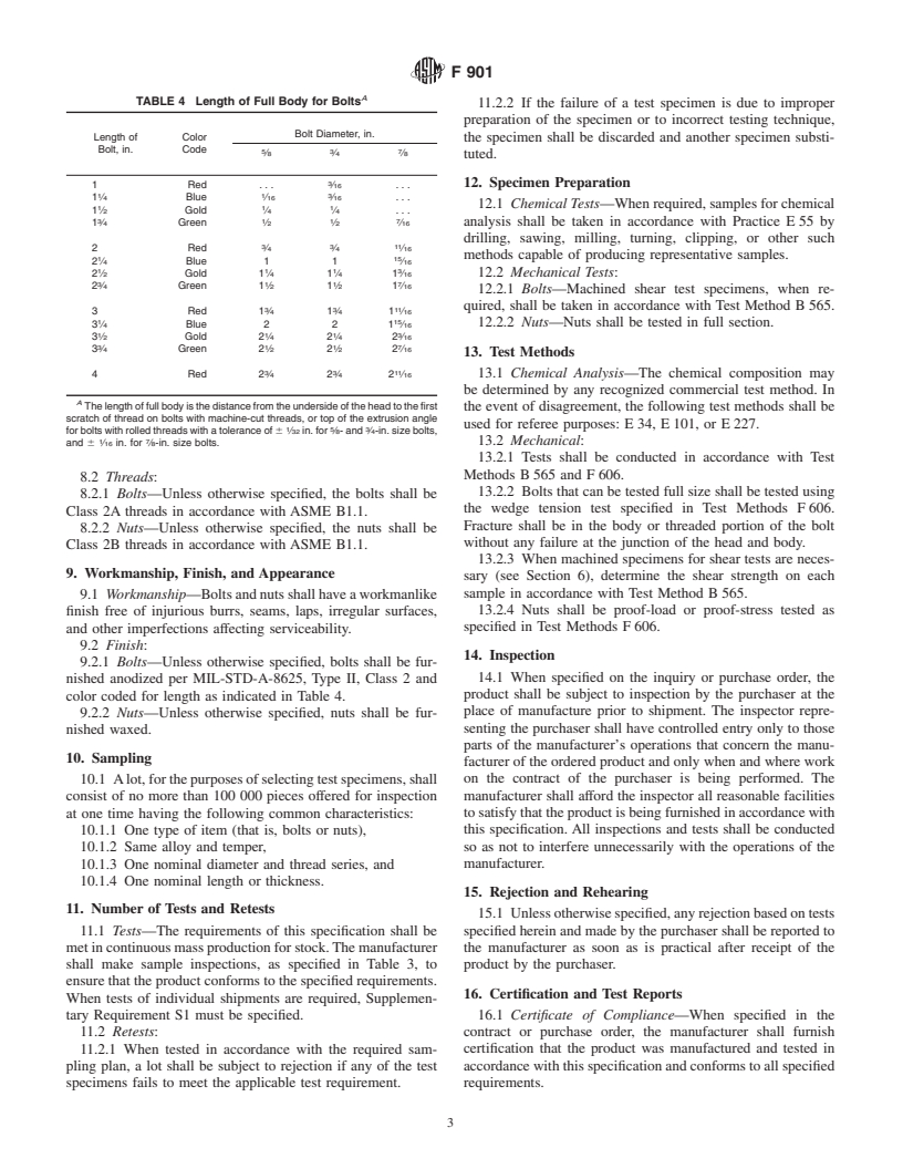 ASTM F901-01 - Standard Specification for Aluminum Transmission Tower Bolts and Nuts