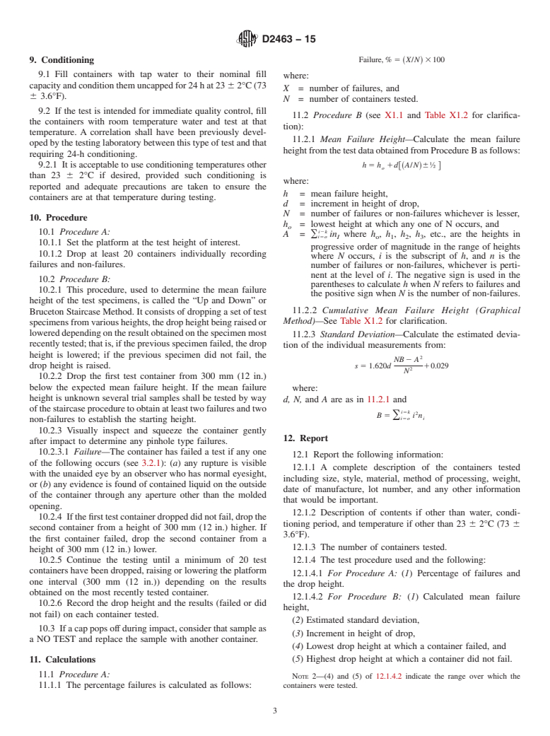 ASTM D2463-15 - Standard Test Method for Drop Impact Resistance of Blow-Molded Thermoplastic Containers