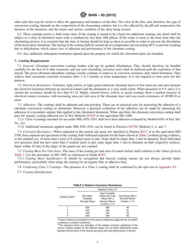 REDLINE ASTM B449-93(2015) - Standard Specification for  Chromates on Aluminum