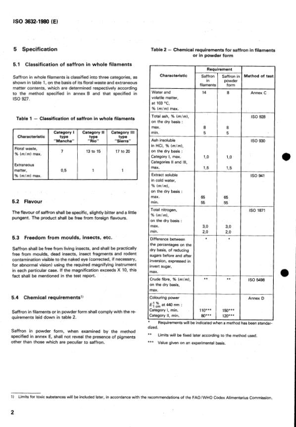 ISO 3632:1980 ISO 3632:1980 - Saffron -- Specification - Page 4 preview