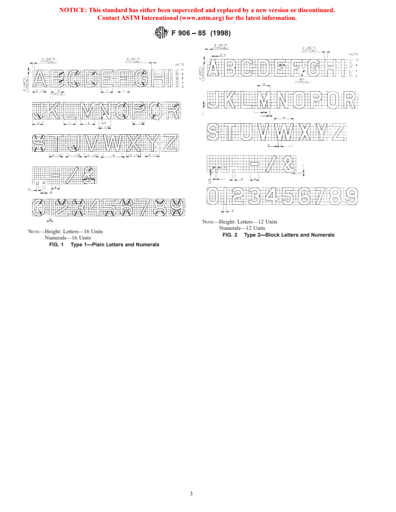 ASTM F906-85(1998) - Standard Specification for Letters and Numerals for Ships