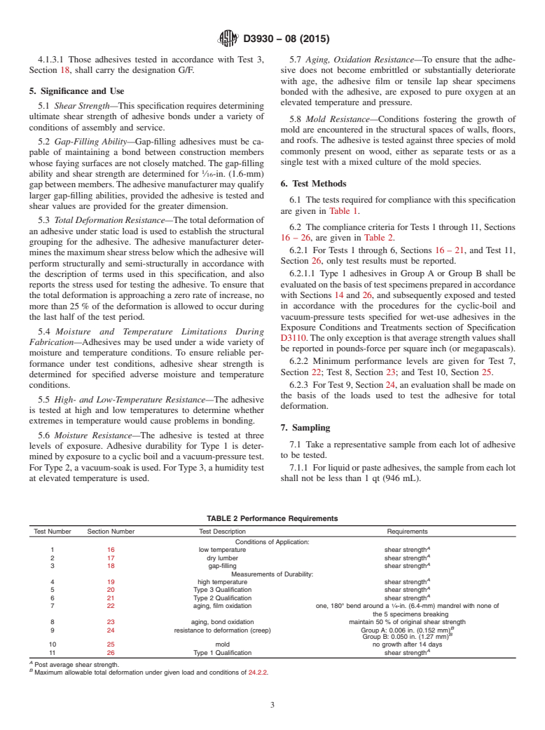 ASTM D3930-08(2015) - Standard Specification for Adhesives for Wood-Based Materials for Construction of Manufactured        Homes