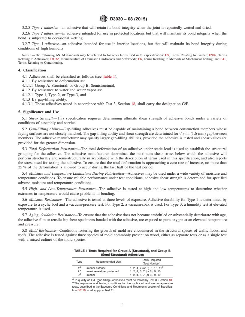 REDLINE ASTM D3930-08(2015) - Standard Specification for Adhesives for Wood-Based Materials for Construction of Manufactured        Homes