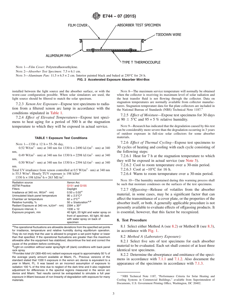 ASTM E744-07(2015) - Standard Practice for  Evaluating Solar Absorptive Materials for Thermal Applications