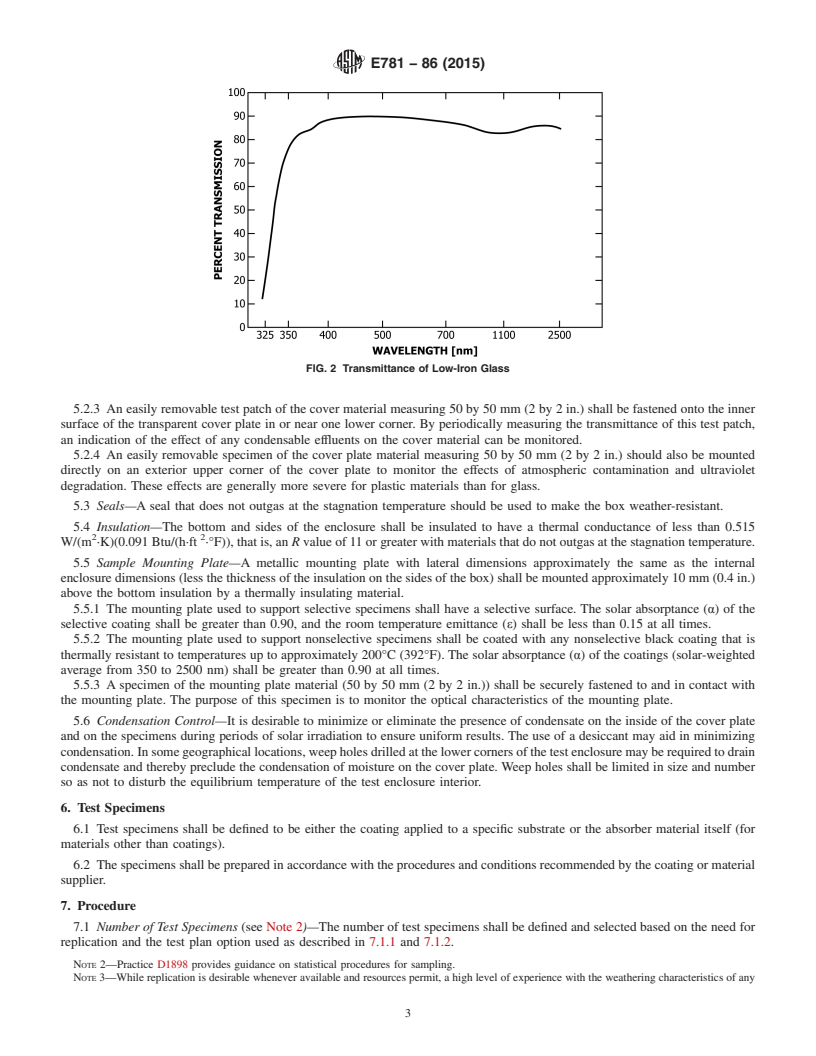 REDLINE ASTM E781-86(2015) - Standard Practice for  Evaluating Absorptive Solar Receiver Materials When<brk/> Exposed  to Conditions Simulating Stagnation in Solar<brk/> Collectors With  Cover Plates